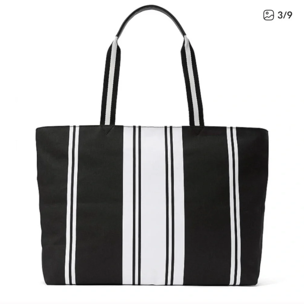 Victoria’s Secret Black and White Tote Bag and Sleep Set